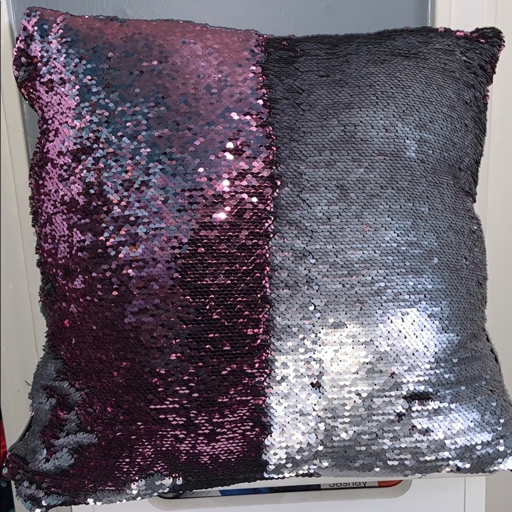 Sequin pillow